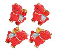 PRETYZOOM Figurine de Mouton Feng Shui en Résine Rouge, Décor Moderne de | Finition Lustrée, Entretien Facile, Symbole de Prospérité, pour Bureau et Déco Quotidienne