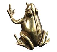 PRETYZOOM Figurine Grenouille en Laiton 3.5x3.6x1.5 Cm Décoration De Bureau pour Salon De Thé Maison