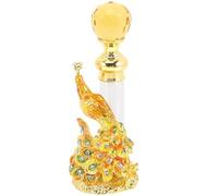 PRETYZOOM Flacon de Parfum Vide Rechargeable Vintage 4ml en Métal et Verre | Motif Paon ou Papillonnage, Présentation Décorative, Étanchéité, Remplissage Aisé, pour Huiles Essentielles et Recharges