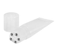 PRETYZOOM Flacon Roll-on Rechargeable 50 Ml Avec 5 Billes, Tube Plastique Étanche Blanc, Flacon Massage Jambes Et Visage Pour Soins Corporels En Voyage