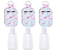 PRETYZOOM Flacons Rechargeables 30ml Réutilisables et Portables Design Unique Set de 3 en Néoprène Bouchons à Clapet pour Savonnette Liquide et Panier de Pâques