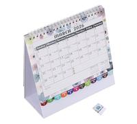 PRETYZOOM Flip Desk Calendar Monthly Daily Standing Tabletop Planner For Office School Teacher Use Ink-resistant Paper Organizer With Habit Tracker For Efficient Schedule Management
