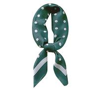 PRETYZOOM Foulard en Mousseline de Soie à Pois Foulard Carré de Soie de Plage Bandana en Satin s de Cheveux Vert