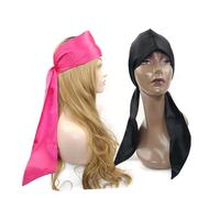 PRETYZOOM Foulard pour Cheveux en Polyester Noir Bande Antidérapante pour Fixation de Postiche, Accessoire Coiffure Femme pour Tenue Quotidienne