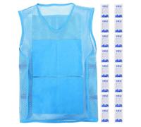 PRETYZOOM Gilet Rafraîchissant avec 8 Poches en Polyester pour Travail en Extérieur, Équipé de Packs de Glace pour Confort et Liberté de Mouvement par Chaud