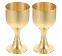 PRETYZOOM Gobelet En Laiton Vintage 3.00In Coupe De Communion Et Calice Religieux Pour Cérémonies Sacrées Design Robuste Et Surface Lisse 2 Pièces