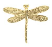 PRETYZOOM Gold Dragonfly Figurine, Vintage Brass Dragonfly Statues, Good Luck Dragonfly Sculpture Decorative Metal Dragonfly Table Centerpiece for Home Office Decoration
