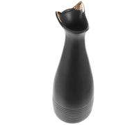 PRETYZOOM Grand Vase en Céramique avec Oreilles De Chat Style Scandinave Noir en Porcelaine pour Composition Sèche