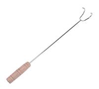 PRETYZOOM grillage à viande à rôtir crochet s batterie de cuisine en acier inoxydable fourchettes à barbecue avec manche en bois fourchettes, ustensiles de cuisine