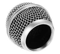 PRETYZOOM Grille de Remplacement pour Tête de Micro en Métal Argenté Anti-collision Souffle, Accessoire Élégant et Moderne pour Microphone