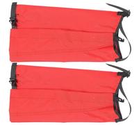 PRETYZOOM Guêtres de Randonnée Imperméables Rouges, Protection Anti-Rayures | Oxford et Film Pu, Fixation Sous-botte à Boucle, pour Trail, Montagne, Sols Humides