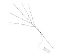 PRETYZOOM Guirlande Lumineuse Led Décorative Branche Argentée 20 Lampes, Plastique Et Fil De Fer, Fonctionnant Sur Pile Aa, Accessoires Photo Pour Décoration Intérieure, Lot De 2 Pour Salon Et Chambre