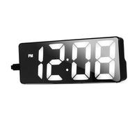 PRETYZOOM Horloge Numérique LED Grand Écran Petite Horloge pour Chambre Bureau Ou Salon avec Affichage Température