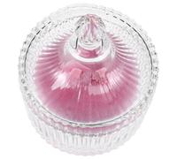PRETYZOOM Houppette Duveteuse Rose avec Grand Ruban en Forme de Noeud, Applicateur de Poudre pour Visage, Zone D'application Large, Douce et Confortable, Livrée avec Récipient en Verre