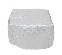 PRETYZOOM Housse Pare-soleil pour Congélateur et Réfrigérateur, Housse de Protection pour Vitrine à Glaces, 55x47x36cm, Film Aluminium, Argenté, Protection UV et Intempéries, Extérieur,