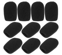 PRETYZOOM Housses De Microphone ÉPonge Lot de 10 Housse Micro Noir 6.00 * 3.00 * 3.00 Cm Bonnette pour Microphone RéDuction du Bruit pour ConféRence ScèNe Et Enregistrement