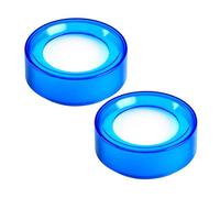 PRETYZOOM Humidificateur à Doigts Rond 2pcs en Plastique et Éponge Bleu Multifonctionnel Facile à Nettoyer pour Comptage D'argenté et Tâches Bancaires