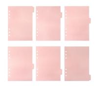 PRETYZOOM Intercalaires Détachables pour Classeurs en Pp Rose Onglets Réinscriptibles, Lot de 6 Pièces, pour Rapports et Recherches Organisées
