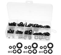 PRETYZOOM Kit de 250 Rondelles Plates en Nylon Noir M2-M8 Rondelles Isolantes Haute Température pour Meubles Joints D’Étanchéité Résistants à L’Usure avec Boîte de Rangement Pratique