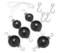 PRETYZOOM Kit de Poulies Métalliques pour Expériences de Physique et Portable avec Poulies et Doubles Corde et Crochets pour Enseignement Scientifique des Collégiens