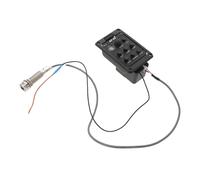PRETYZOOM Kit de Préampli Guitare Acoustique avec Micro Piézo Sous-selle Noir, Égaliseur 3 Bandes Multibande, Plug And Play, Accessoires pour Scène et Performance Live