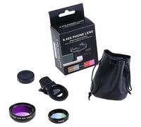 PRETYZOOM Kit D'objectif Macro Grand Angle à Clip pour Smartphone, Objectif de Téléphone 0,45x 37mm 49uv, Alliage D'aluminium et Verre Optique, Noir,