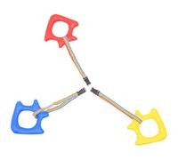 PRETYZOOM Laisse pour Garçon et Filles 3 Pièces Corde de Marche à Poignée Ronde en Sangle Pp Portable Prise Confortable pour Sécurité Lors des Randonnées et Traversées Couleur Aléatoire
