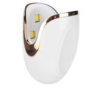PRETYZOOM Lampe de Manucure LED 6w Blanche Bord Doré Léger Compact Portable pour Nail Art Professionnel et Usage Maison Sèche-ongles USB Type-c Séchage Rapide