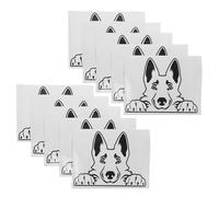 PRETYZOOM Lot de 10 Autocollants pour Voiture Chien Mignon Taille M 19X145 CM Adhésif Résistant et Couleur Stable Décoration Extérieure Personnalisée pour Vitres Arrière et Carrosserie