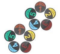 PRETYZOOM Lot de 10 Disques Marqueurs de Football Plats Antidérapants Numérotés 1-5 Diamètre 23 CM pour Entraînement en Salle de Sport Balises de Terrain Exercices Football et Activités