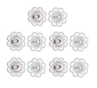 PRETYZOOM Lot de 10 Paires de Boutons-Pression Métalliques Argentés 21 MM Attaches Décoratives pour Manteaux et Vêtements Boutons Invisibles pour Couture et DIY Vêtements