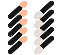 PRETYZOOM Lot de 10 Petits Pinceaux Estompeurs Yeux Embout Mousse Noir, Design Portable en Acrylique, pour Maquillage Quotidien et Soirées