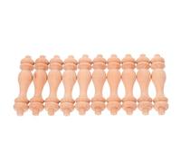 PRETYZOOM Lot de 10 Piliers Romains en Bois Massif 8,2 X 1,8 Cm, Balustres Décoratifs Non Peints pour Réparation de Poteaux de Clôture, Accessoires Artisanat du Bois pour