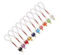 PRETYZOOM Lot de 10 Porte-Clés Porte-Monnaie de Chat Chinois, Breloques pour Téléphone Portable, Décoration Kawaii pour Présent Anniversaire Plusieurs styles