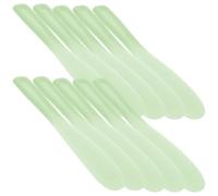 PRETYZOOM Lot de 10 Spatules de Mélangeur Cosmétique Grosse Taille en Silicone Vert, Outil Multifonctionnel pour Maquillage Professionnel, Mélange Fond de Teint, Soins Visage, Outil