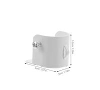 PRETYZOOM Lot de 10 Supports de Tringle en Acier Inoxydable Blanc Douilles à Bride pour Barre de Penderie 26-29 CM Fixation Murale pour Salle de Bain et Dressing Supports Robustes et