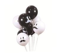 PRETYZOOM Lot De 100 Ballons Géants En Aluminium Pour Décoration De Fête De Réception De Bal De Fiançailles De Chiffres De Guirlandes De Ballons Noirs De Grandes Dimensions Blancs