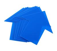 PRETYZOOM Lot de 12 Autocollants Fléchés Bleus 10 CM Adhésifs Directionnels Amovibles sans Résidu pour Marquage au Sol et Mur pour Sécurité Industrielle Entrepôts et Signalisation