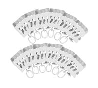 PRETYZOOM Lot de 12 Embouts de Rail à Rideaux en Acier Inoxydable Accessoires pour Tringle à Rideaux Carrée Design Élégant Installation Facile