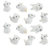 PRETYZOOM Lot de 12 Figurines Miniatures De Cochons d'Inde Figurines Miniatures Modèle Animal Mini Animaux De La Ferme Décoration De Jardin Féérique Micro Paysage Maison De Poupée Bricolage Terrarium