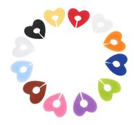 PRETYZOOM Lot de 12 Marqueurs en Silicone Réutilisables de Cœur pour Verres à Vin Étiquettes Colorées pour Boissons de Fête Identificateurs Pratiques et Hygiéniques Adaptés aux