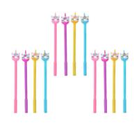 PRETYZOOM Lot de 12 Stylos à Écrire Gel Unicorns Adorables pour Étudiants Corps Abs, Expérience D'écriture Facile, pour Usage à Domicile ou Bureau