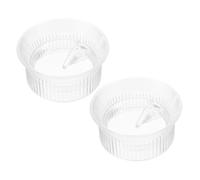 PRETYZOOM Lot de 2 Anneaux Doseurs en Plastique Transparent pour Café Moulu, Accessoire Compatible Cafetières à Simple et Double Valve, Outil Précis pour Dosage Propre Éclaboussures