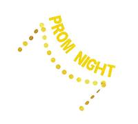 PRETYZOOM Lot de 2 Bannières à Suspendre pour Mariage Prom Night Bannière en Papier Brillant Cercle à Pois Décor Décor Polyvalent