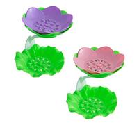 PRETYZOOM Lot De 2 Boîtes À En Forme De Fleur De Lotus Porte- Multifonctions Incurvés En Forme De Barre De Porte- De Salle De Bain En Polypropylène