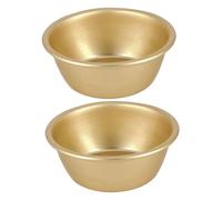 PRETYZOOM Lot de 2 Bols à Makgeolli 12 Cm en Aluminium Léger Multifonction, Bol de Vin Coréen Réutilisable pour Camping Cuisine en Extérieur