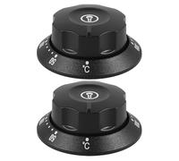 PRETYZOOM Lot De 2 Boutons De Thermostat Pour Friteuse Et Four Bouton Universel De Réglage De Température Couvercle De Remplacement Pour Cuisinière Et Chauffe-Eau 2.24X2.24X0.79 Pouces