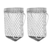 PRETYZOOM Lot de 2 Cages Cages à Appâts Métalliques en Fer Portable et Robuste Panier de Pêche Extérieur pour Feeder Matériel de Pêche Polyvalent Lance-Appâts en Eau Douce