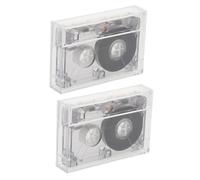 PRETYZOOM Lot de 2 Cassettes Audio Vierges 60 en Plastique Mini Design Compact et Portable pour Sessions Audio et Cours de Langue