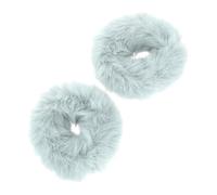 PRETYZOOM Lot De 2 Élastiques Pour Queue De Cheval En Fausse Fourrure Doux Vert Menthe, Accessoires Cheveux Duveteux, Maintien Confortable Pour Femmes, Usage Quotidien Et Fêtes